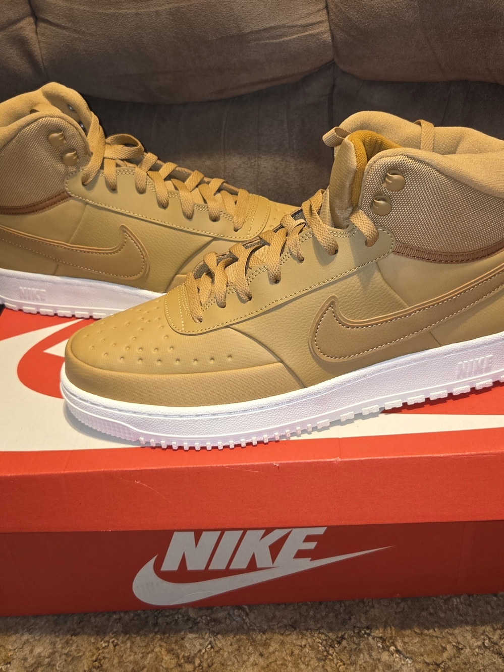 NEW Nike Court Vision Mid Winter Elemental Gold Size 13 Mens
